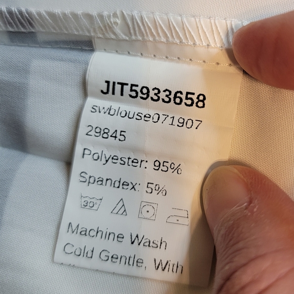 Shein Cap Sleeve Checkered Print Blouse Size XL - Picture 6 of 7